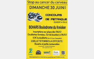 Bohars : concours au profit de  Stop au cancer du cerveau 