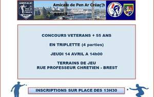 Pen Ar Créac'h : Concours vétérans en triplettes